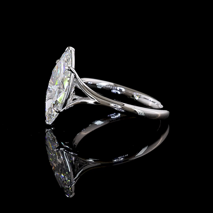 2.53 CT Marquise Lab Grown Diamond Solitaire Ring Sz. 6.5 (E Color and VVS2 Clarity)