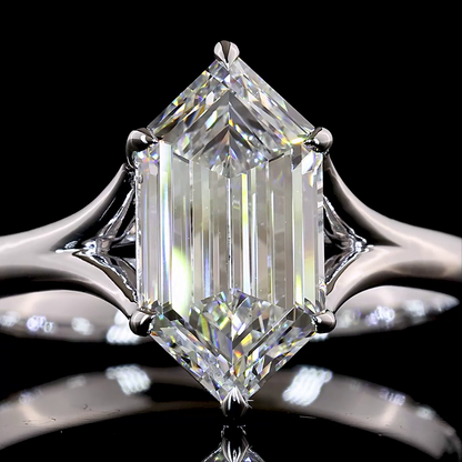 2.03 CT Step Marquise Lab Grown Diamond Solitaire Ring Sz. 6.5 (F Color and VVS2 Clarity)