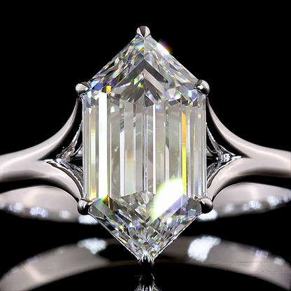 2.51 CT Step Marquise Lab Grown Diamond Solitaire Ring Sz. 6.5 (E Color and VVS2 Clarity)