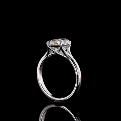 2.51 CT Step Marquise Lab Grown Diamond Solitaire Ring Sz. 6.5 (E Color and VVS2 Clarity)