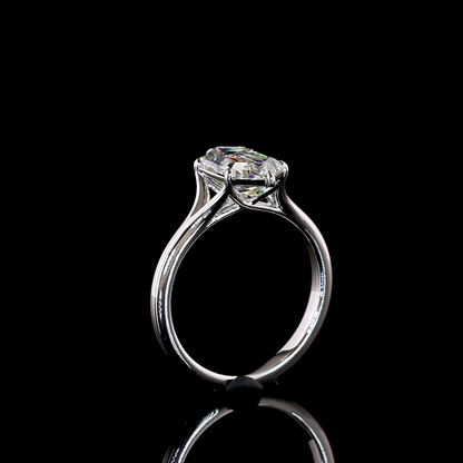 2.51 CT Step Marquise Lab Grown Diamond Solitaire Ring Sz. 6.5 (E Color and VVS2 Clarity)