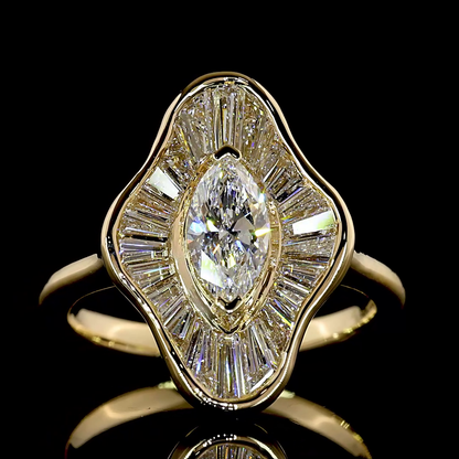 1.54 CTTW Marquise Lab Grown Diamond Special Ring Sz. 5 (F Color and VS1 Clarity)