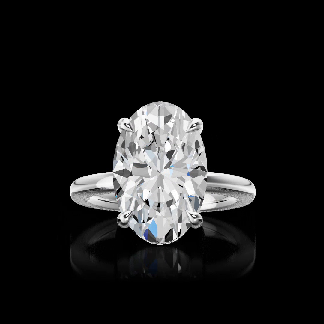 5.88 CTTW Lab Grown Diamond Hidden Halo Ring Sz. 5.75