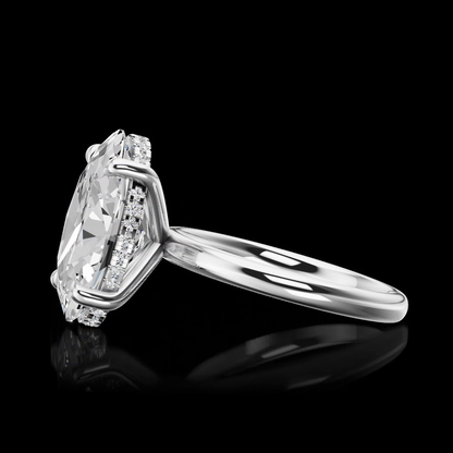 5.88 CTTW Lab Grown Diamond Hidden Halo Ring Sz. 5.75