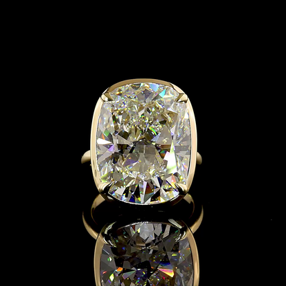 20.18 CT Cushion Brilliant Lab Grown Diamond Solitaire Ring Sz. 6.5 (F Color and VS1 Clarity)