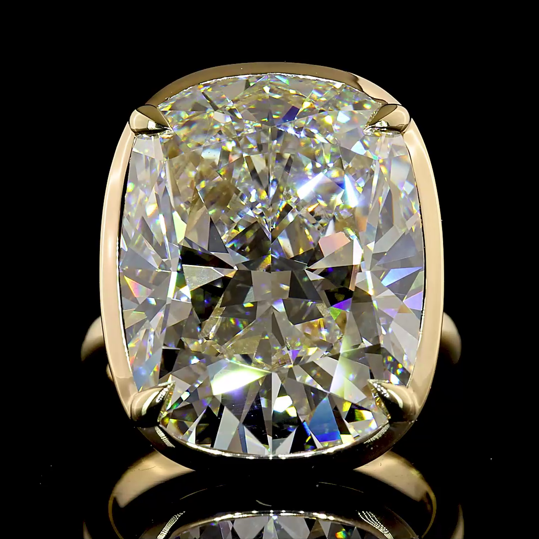 20.18 CT Cushion Brilliant Lab Grown Diamond Solitaire Ring Sz. 6.5 (F Color and VS1 Clarity)