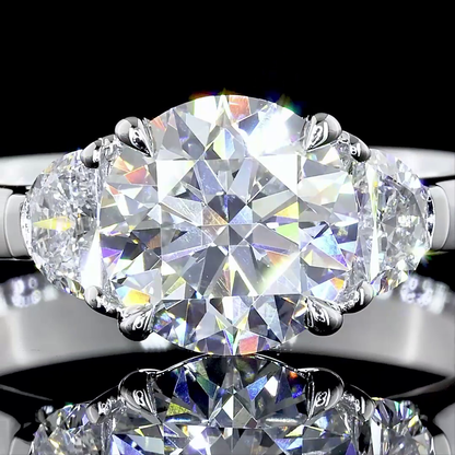 1.44 CTTW Round Lab Grown Diamond 3 Stones Ring Sz. 6.5 (D Color and VVS2 Clarity)