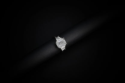 3.79 CTTW Oval Lab Grown Diamond 3 Stones Ring Sz. 6.5 (E Color and VS1 Clarity)