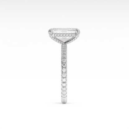 1.98 CTTW Emerald Lab Diamond Hidden Halo RGWHHEM150 14k White Gold E Color and VVS2 Clarity jewelry-spot-usa