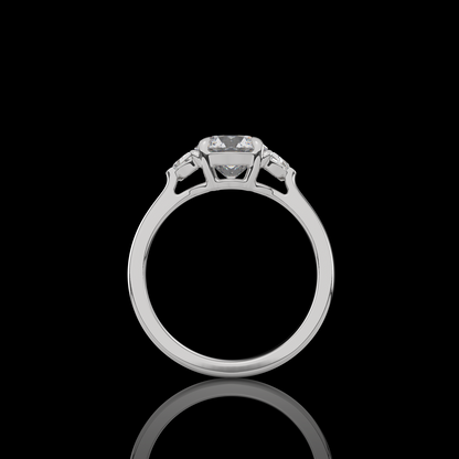 2.44 CTTW Round Lab Grown Diamond 3 Stones Ring Sz. 6.5 (E Color and VVS2 Clarity)