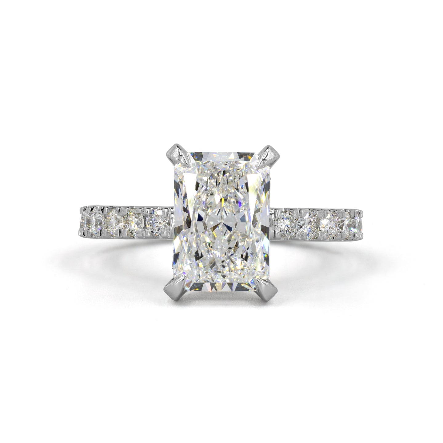 1.43 CTTW Radiant Lab Grown Diamond Hidden Halo Ring Sz. 6.5 (E Color and VS1 Clarity)
