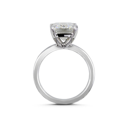 5.04 CT Emerald Lab Grown Diamond Solitaire Ring Sz. 6.5 (E Color and VS1 Clarity)