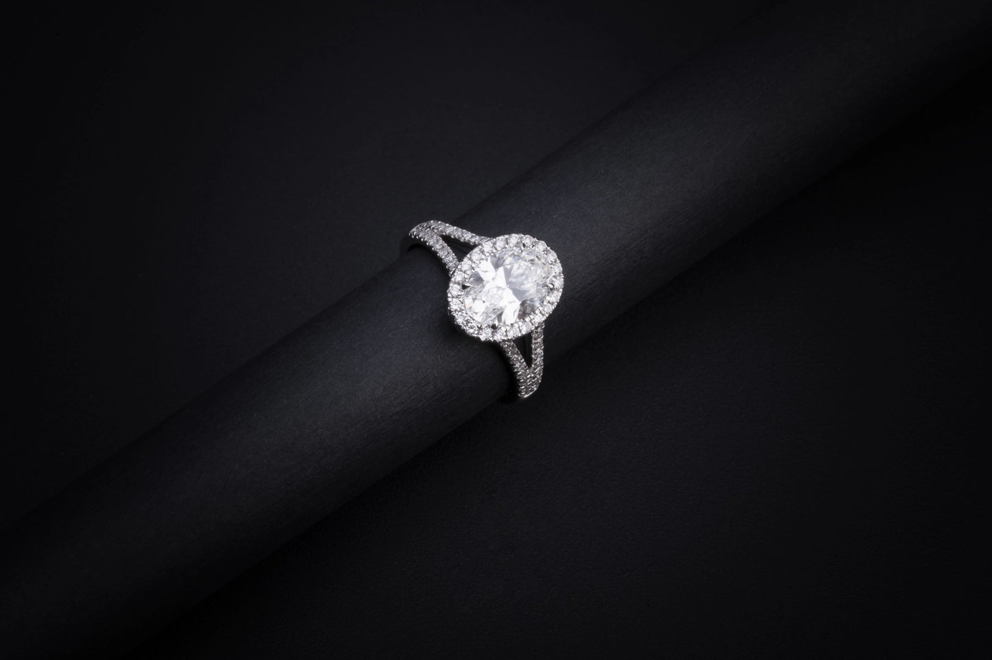 2.09 CTTW Oval Lab Grown Diamond Split Shank Ring Sz. 6.5 (E Color and VS1 Clarity)