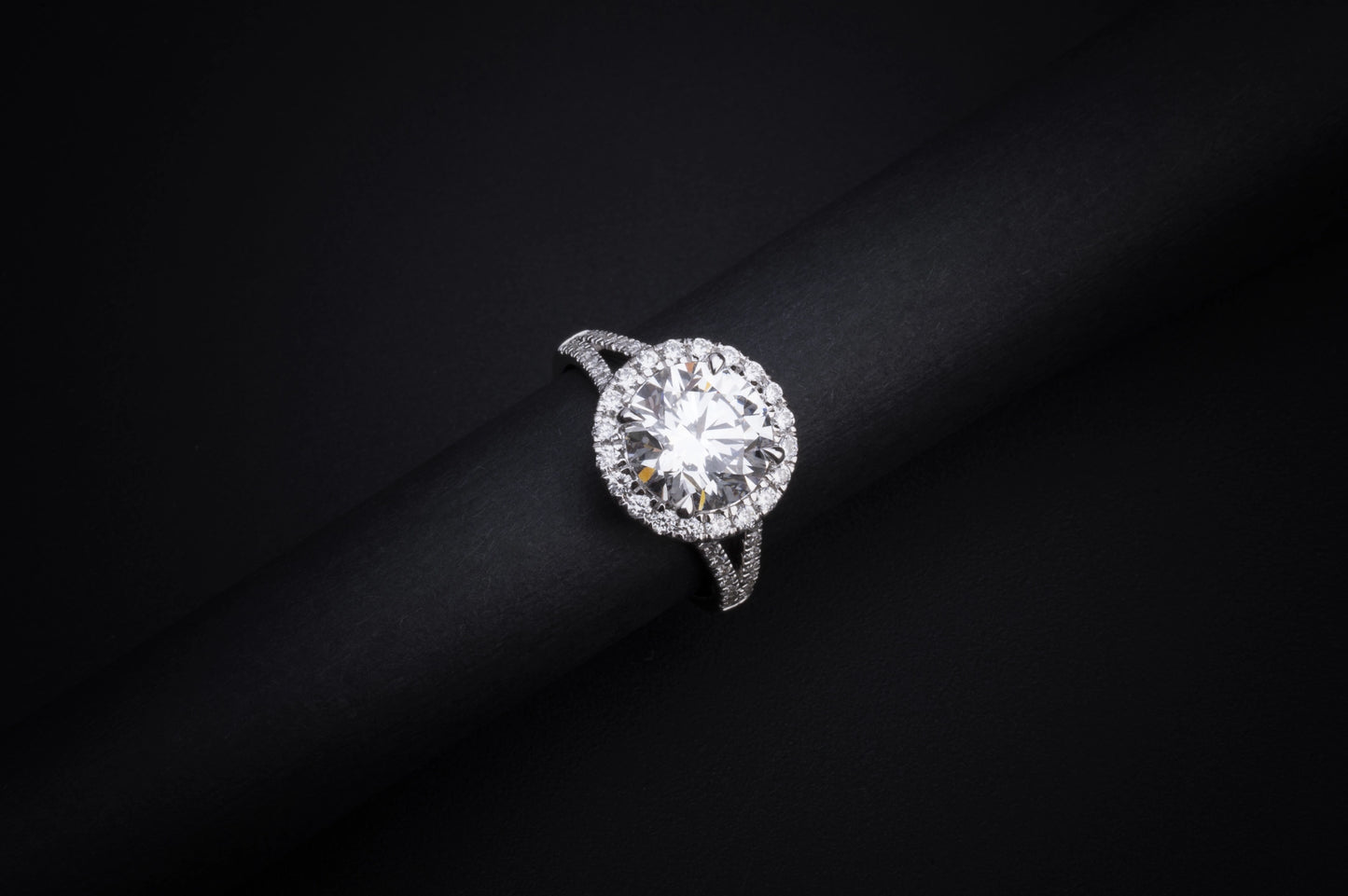 1.97 CTTW Round Lab Grown Diamond Split Shank Ring Sz. 6.5 (D Color and VVS2 Clarity)