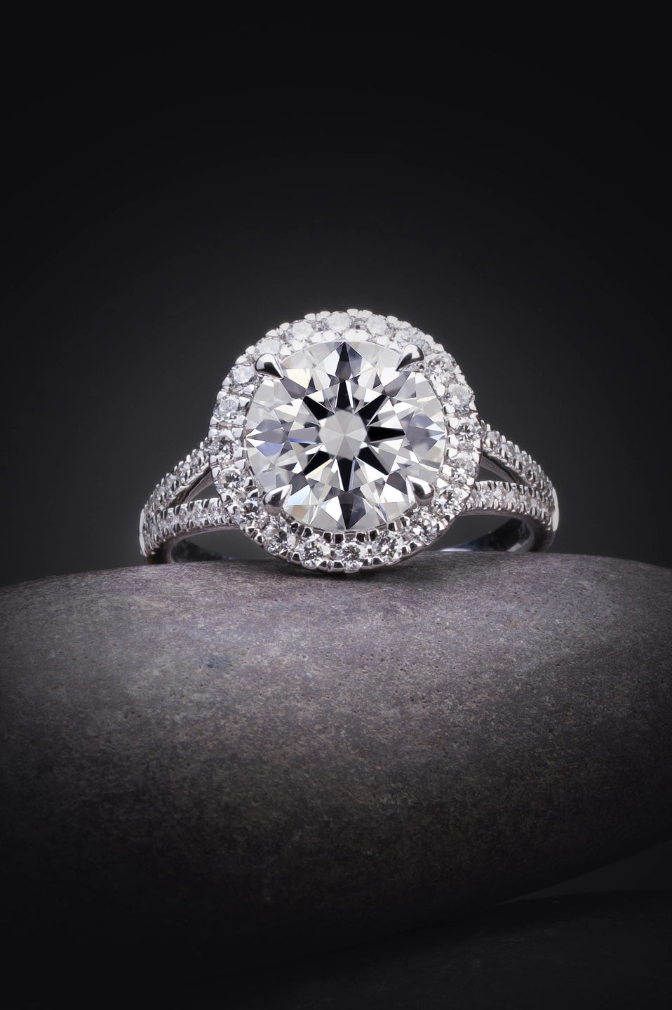 1.97 CTTW Round Lab Grown Diamond Split Shank Ring Sz. 6.5 (D Color and VVS2 Clarity)