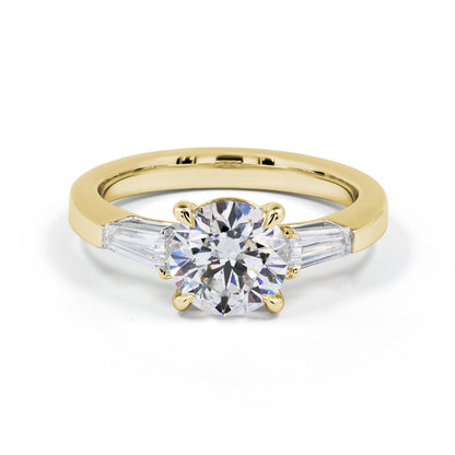 2.41 CTTW Round Lab Grown Diamond 3 Stones Ring Sz. 6.5 (D Color and VS2 Clarity)