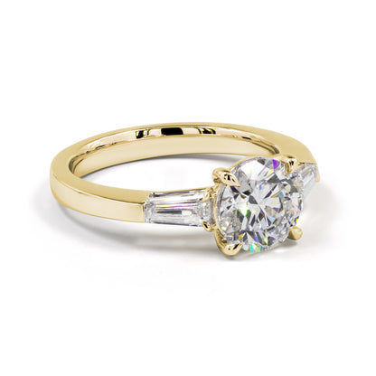 2.41 CTTW Round Lab Grown Diamond 3 Stones Ring Sz. 6.5 (D Color and VS2 Clarity)