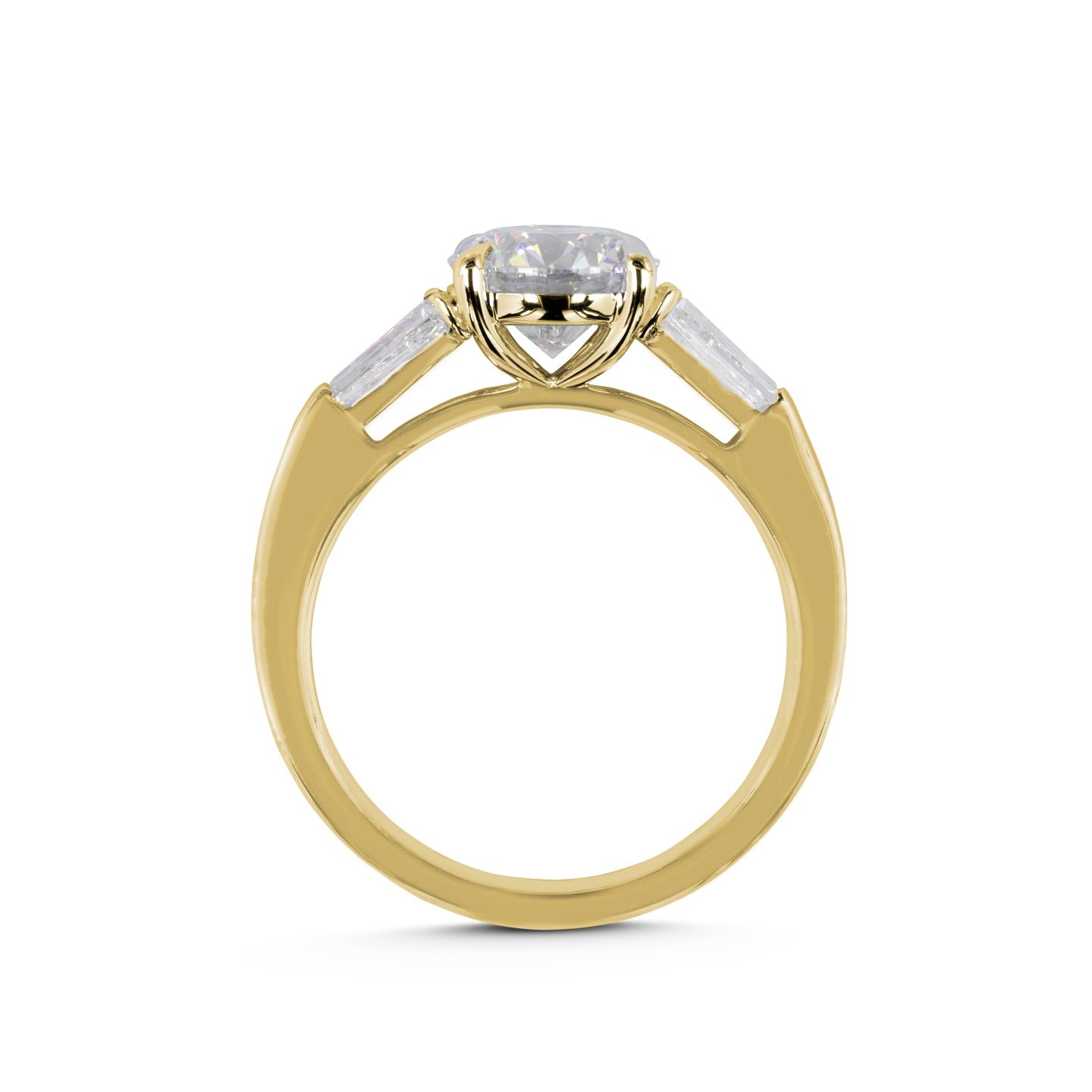 2.41 CTTW Round Lab Grown Diamond 3 Stones Ring Sz. 6.5 (D Color and VS2 Clarity)