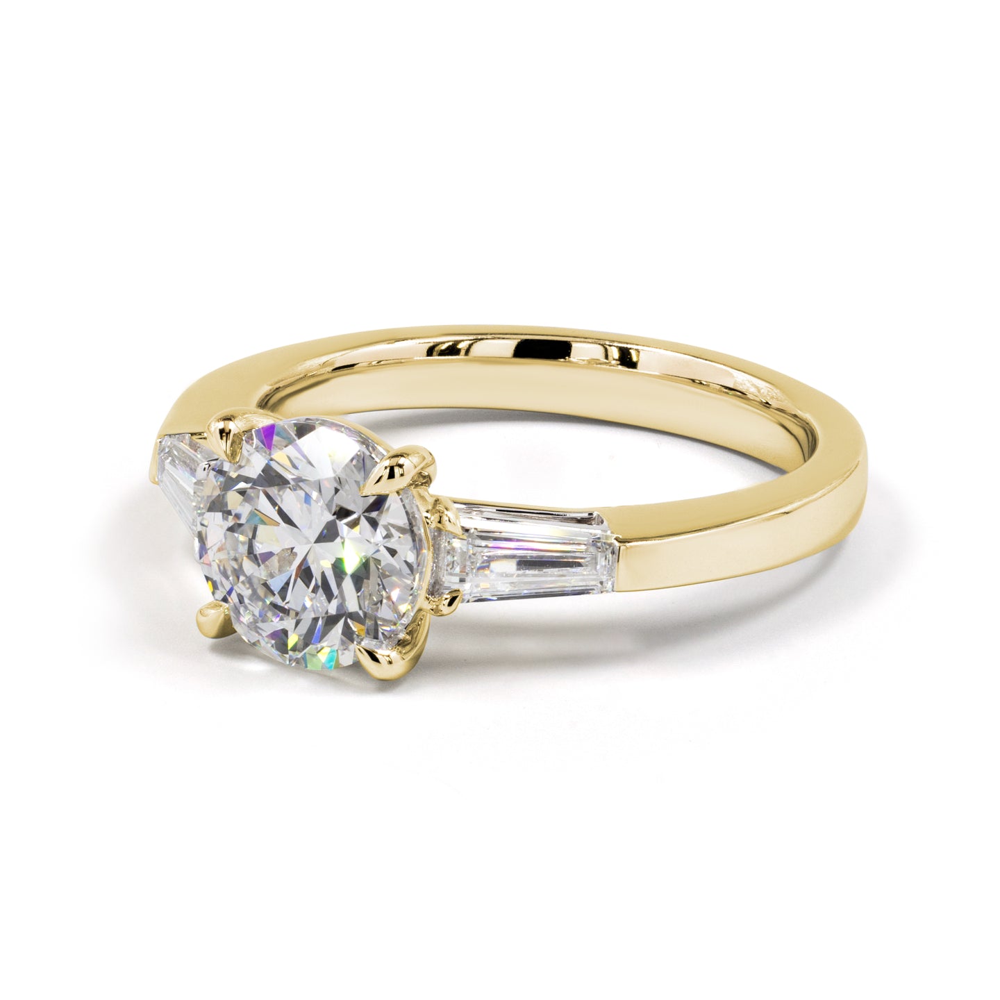 2.41 CTTW Round Lab Grown Diamond 3 Stones Ring Sz. 6.5 (D Color and VS2 Clarity)