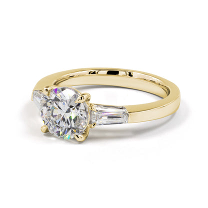 2.41 CTTW Round Lab Grown Diamond 3 Stones Ring Sz. 6.5 (D Color and VS2 Clarity)