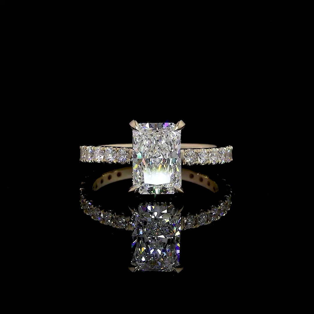 1.43 CTTW Radiant Lab Diamond Hidden Halo RGYHHRAD100 (D Color and VVS2 Clarity)
