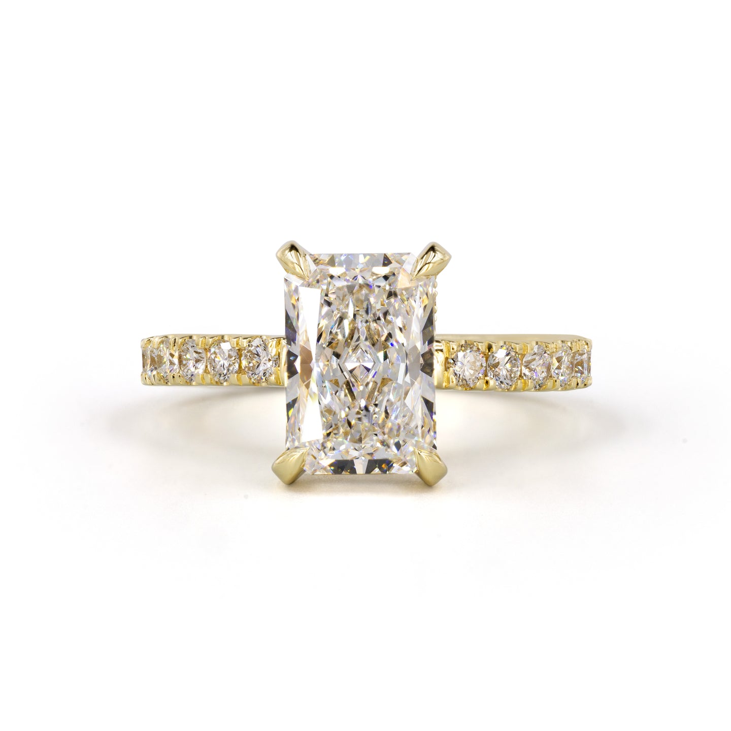 1.43 CTTW Radiant Lab Grown Diamond Hidden Halo Ring Sz. 6.5 (D Color and VVS2 Clarity)