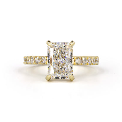 1.43 CTTW Radiant Lab Grown Diamond Hidden Halo Ring Sz. 6.5 (D Color and VVS2 Clarity)