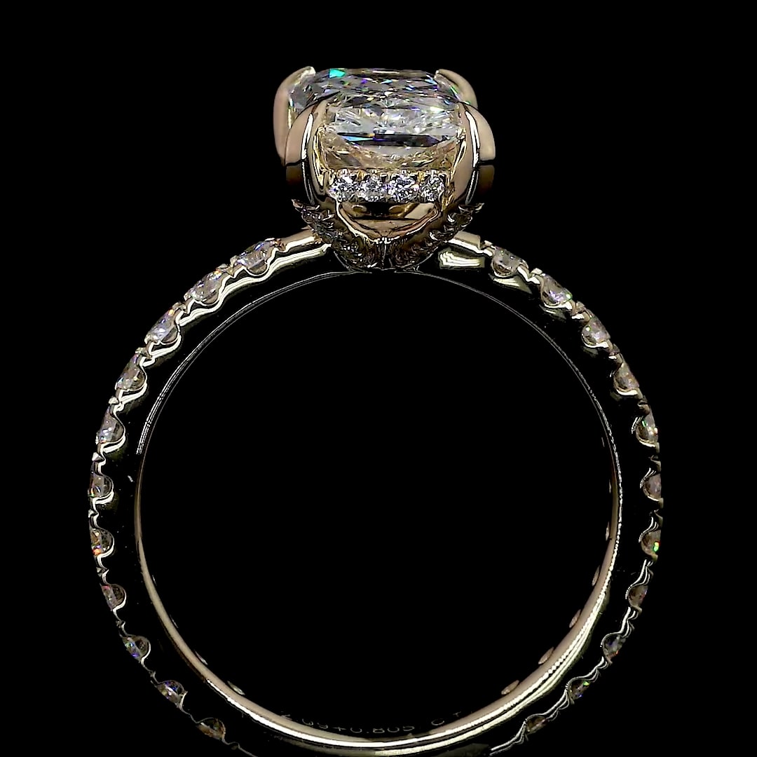 1.43 CTTW Radiant Lab Diamond Hidden Halo RGYHHRAD100 (D Color and VVS2 Clarity)