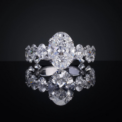 6.31 CTTW Oval Lab Grown Diamond Special Ring Sz. 6.5 (F Color and VS1 Clarity)