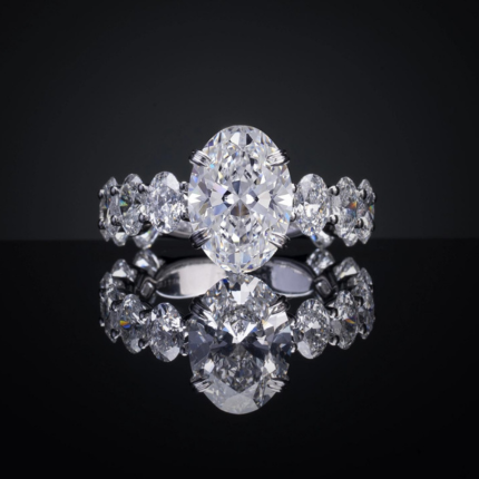 6.31 CTTW Oval Lab Grown Diamond Special Ring Sz. 6.5 (F Color and VS1 Clarity)