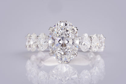6.31 CTTW Oval Lab Grown Diamond Special Ring Sz. 6.5 (F Color and VS1 Clarity)