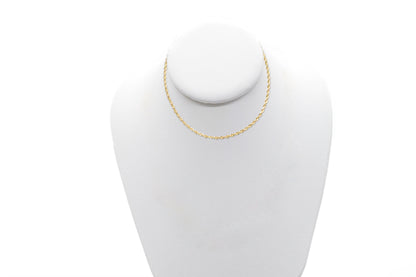 2.5mm Solid Gold Diamond Cut Rope Necklace Solid Gold Rope Chains