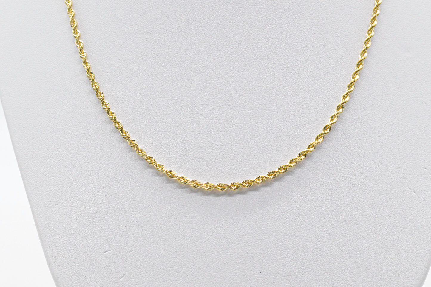 2.5mm Solid Gold Diamond Cut Rope Necklace Solid Gold Rope Chains