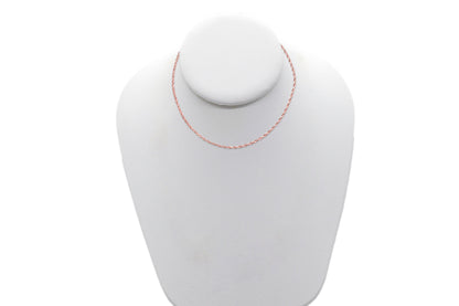2mm Solid Gold Diamond Cut Rope Necklace Solid Gold Rope Chains