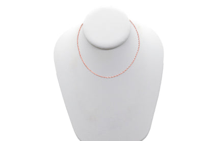 2mm Solid Gold Diamond Cut Rope Necklace Solid Gold Rope Chains