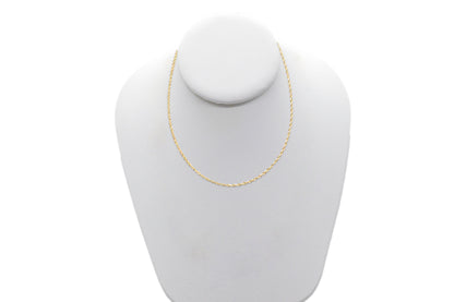 2mm Solid Gold Diamond Cut Rope Necklace Solid Gold Rope Chains