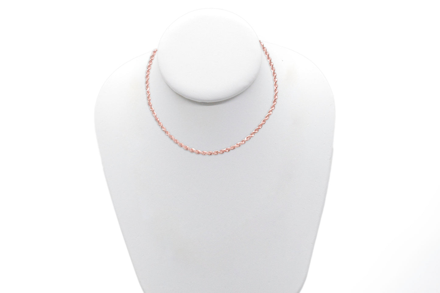 3mm Solid Gold Diamond Cut Rope Necklace Solid Gold Rope Chains