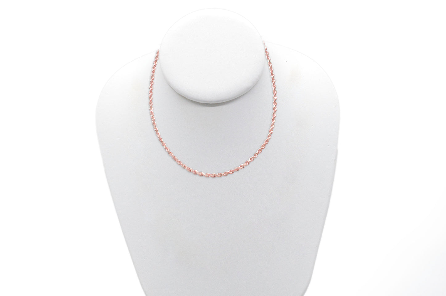3mm Solid Gold Diamond Cut Rope Necklace Solid Gold Rope Chains