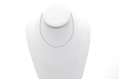 3mm Solid Gold Diamond Cut Rope Necklace Solid Gold Rope Chains