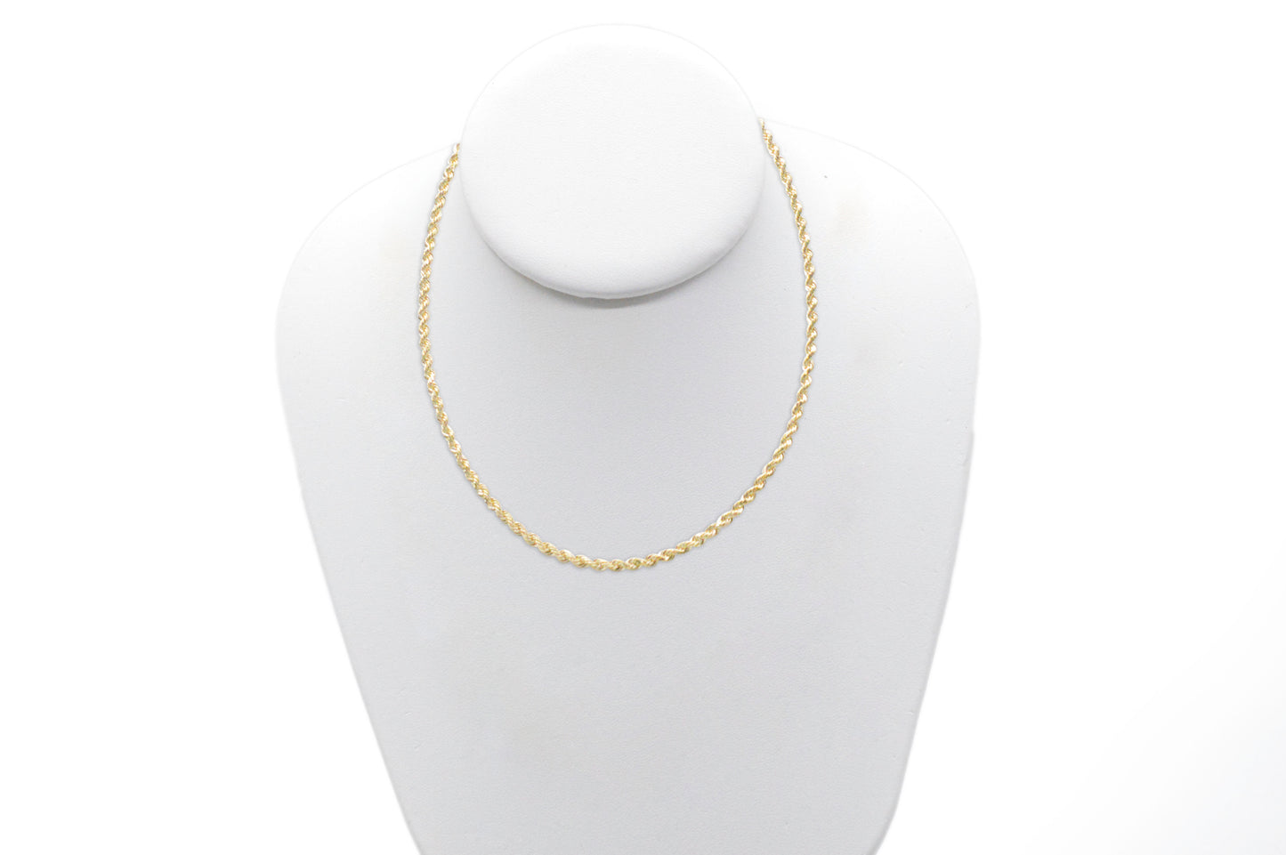 3mm Solid Gold Diamond Cut Rope Necklace Solid Gold Rope Chains