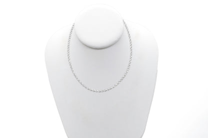 3mm Solid Gold Diamond Cut Rope Necklace Solid Gold Rope Chains