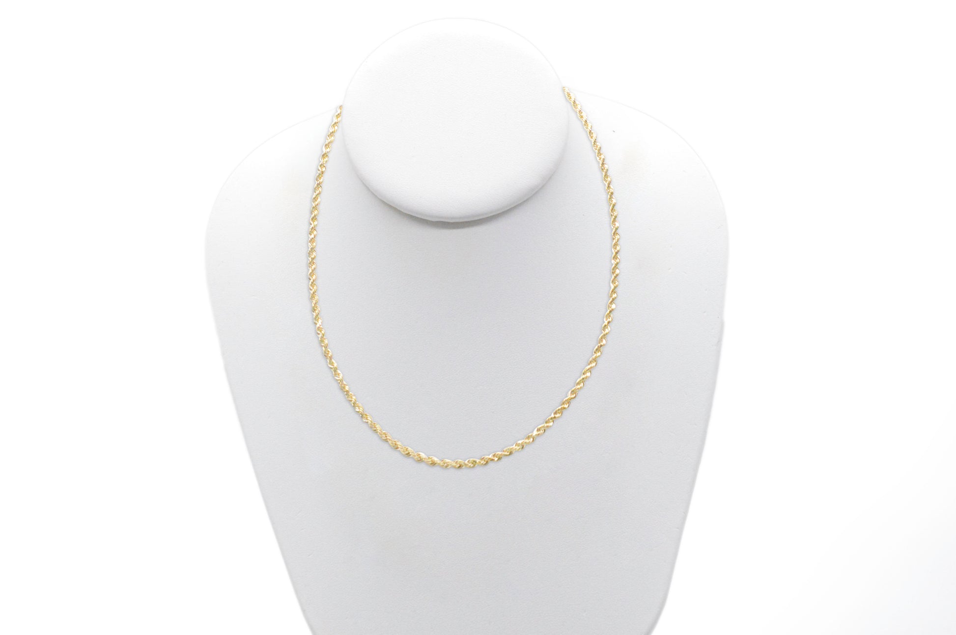 3mm Solid Gold Diamond Cut Rope Necklace Solid Gold Rope Chains