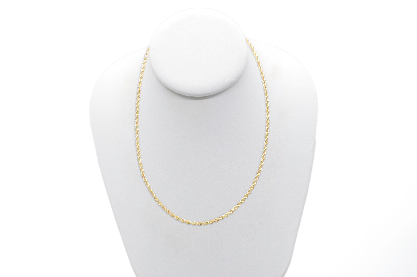 3mm Solid Gold Diamond Cut Rope Necklace Solid Gold Rope Chains