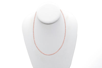 3mm Solid Gold Diamond Cut Rope Necklace Solid Gold Rope Chains