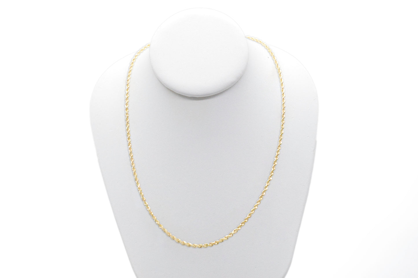 3mm Solid Gold Diamond Cut Rope Necklace Solid Gold Rope Chains