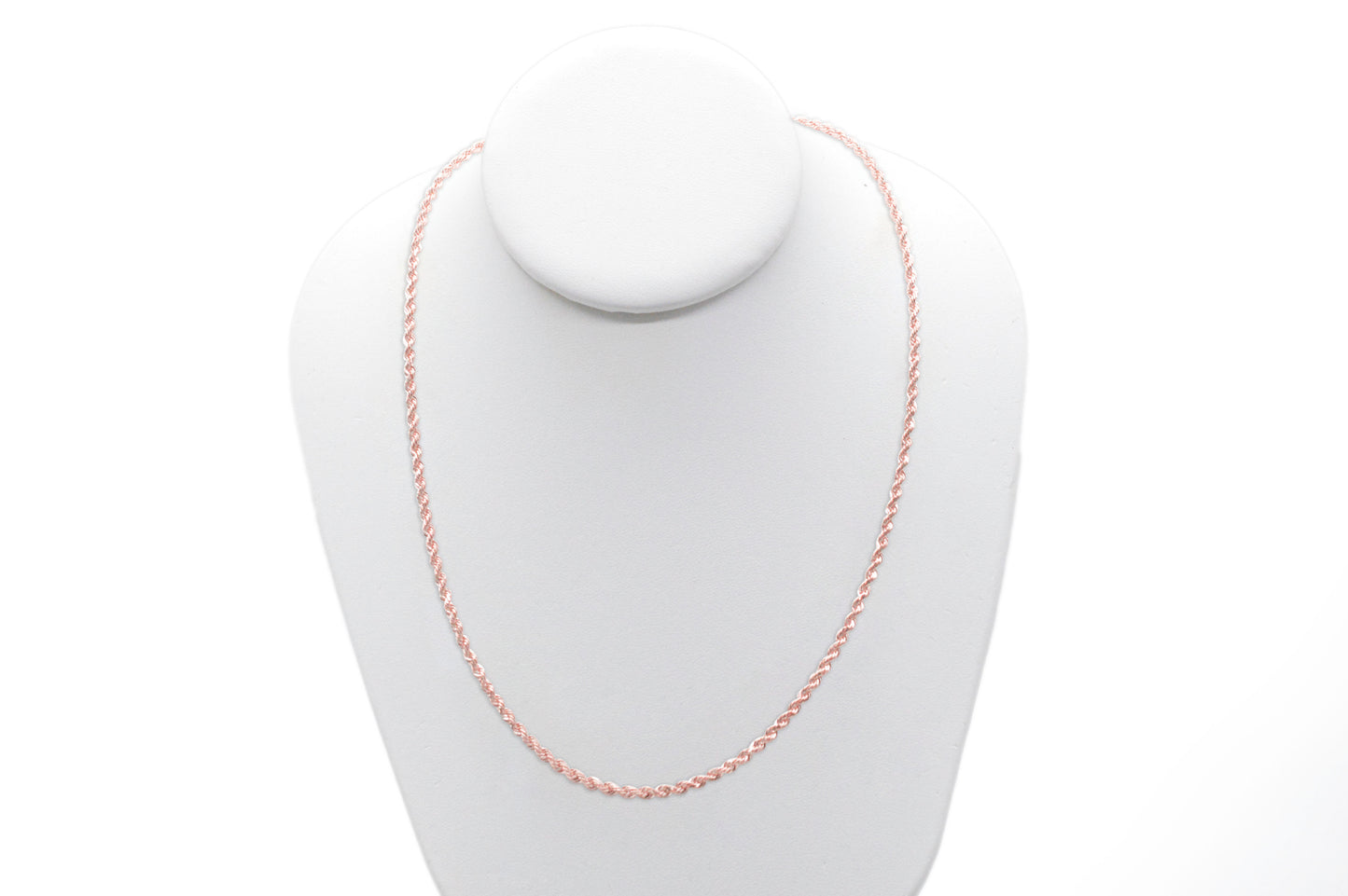 3mm Solid Gold Diamond Cut Rope Necklace Solid Gold Rope Chains