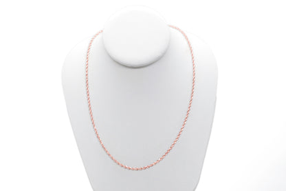 3mm Solid Gold Diamond Cut Rope Necklace Solid Gold Rope Chains