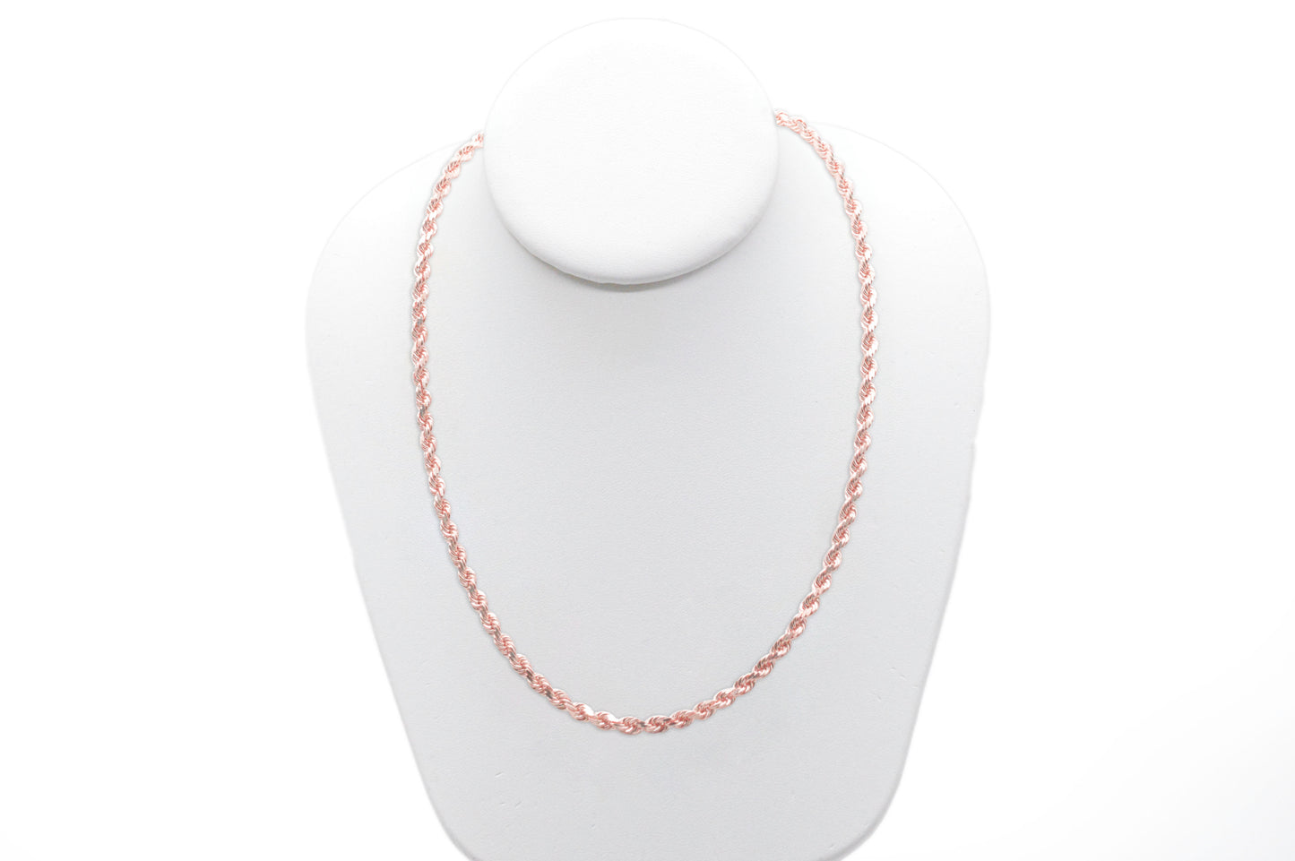 5mm Solid Gold Diamond Cut Rope Necklace Solid Gold Rope Chains