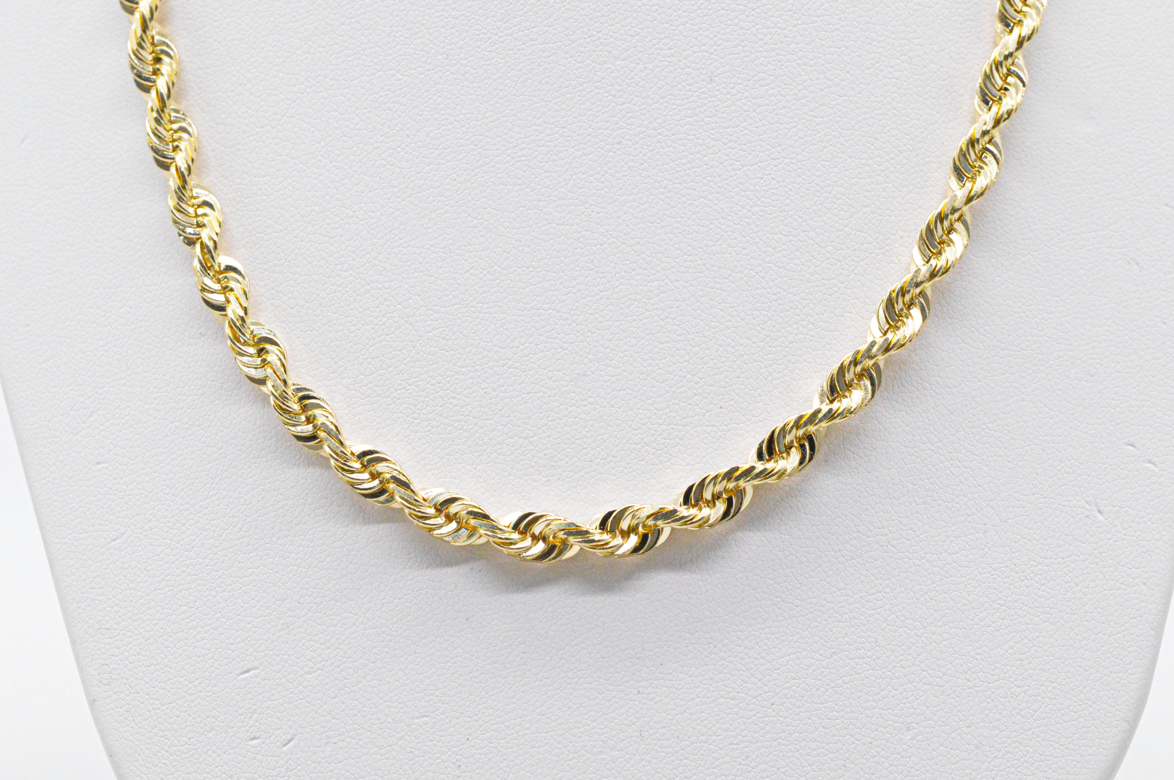 18k diamond cut rope chain sales