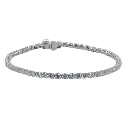 5.16 CTTW Round Lab-Grown Diamond Tennis Bracelet in 14K White Gold, 7"
